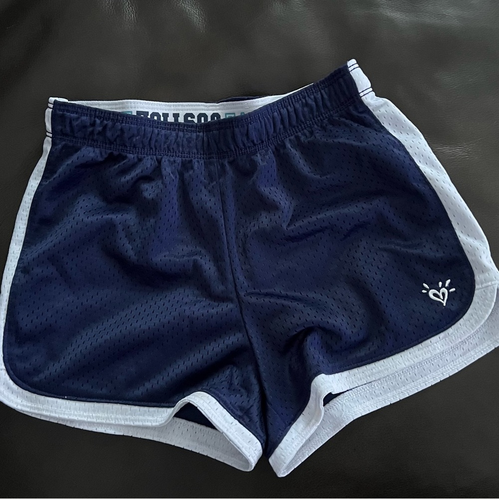 Justice Navy and White Athletic Shorts